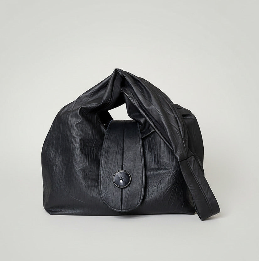 Stacy Couture Euclidian Space Crinkled Leather Bag