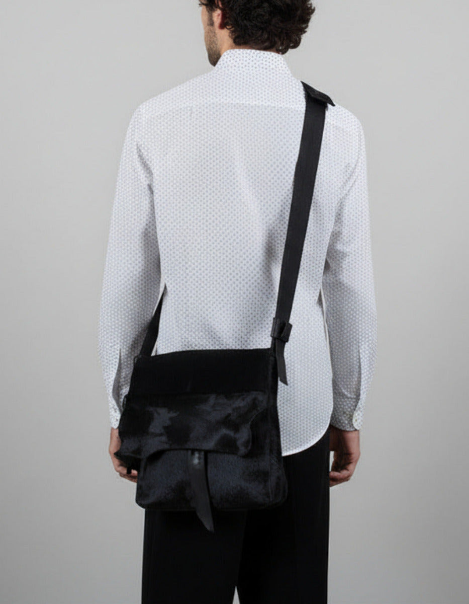 Stacy Couture Hair-On Calf Powder Satchel Bag