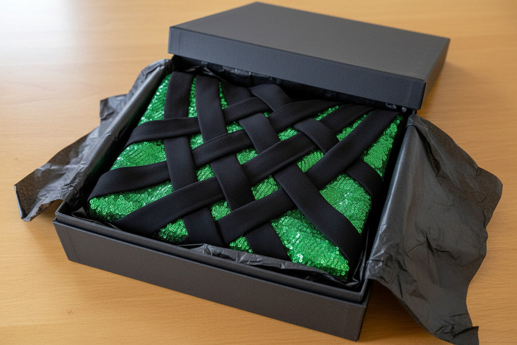 Stacy Menswear Couture Argyle Labyrinth Sequined Knit Top