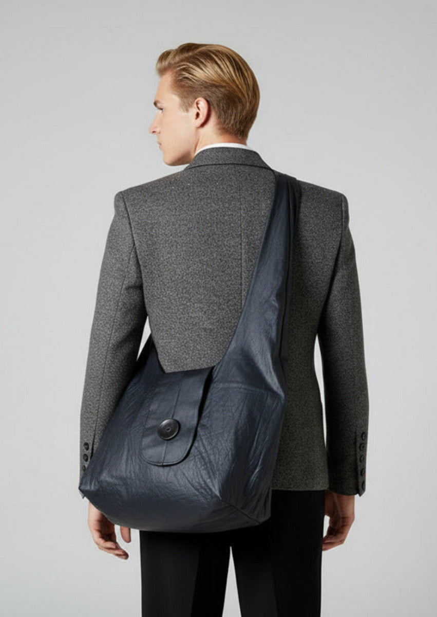 Stacy Couture Euclidian Space Crinkled Leather Bag