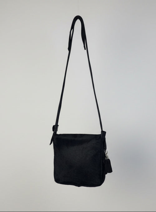 Stacy Couture Hair-On Calf Powder Satchel Bag