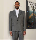 Stacy Menswear Couture Diamond Dodger Luxury Tweed Notched Lapel Blazer