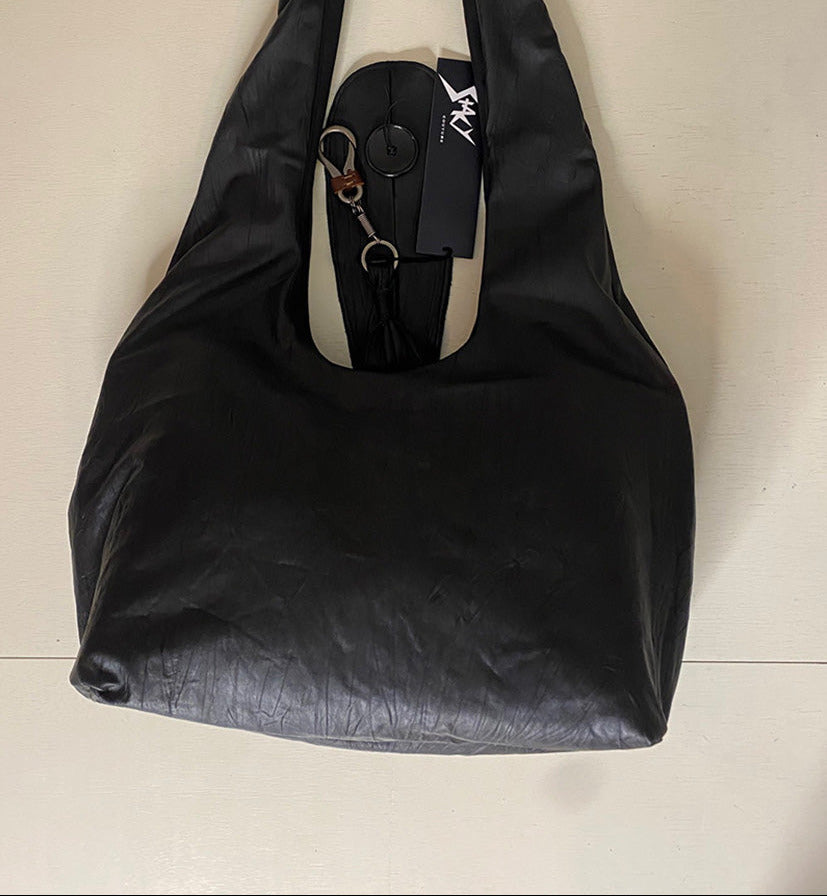 Stacy Couture Euclidian Space Crinkled Leather Bag