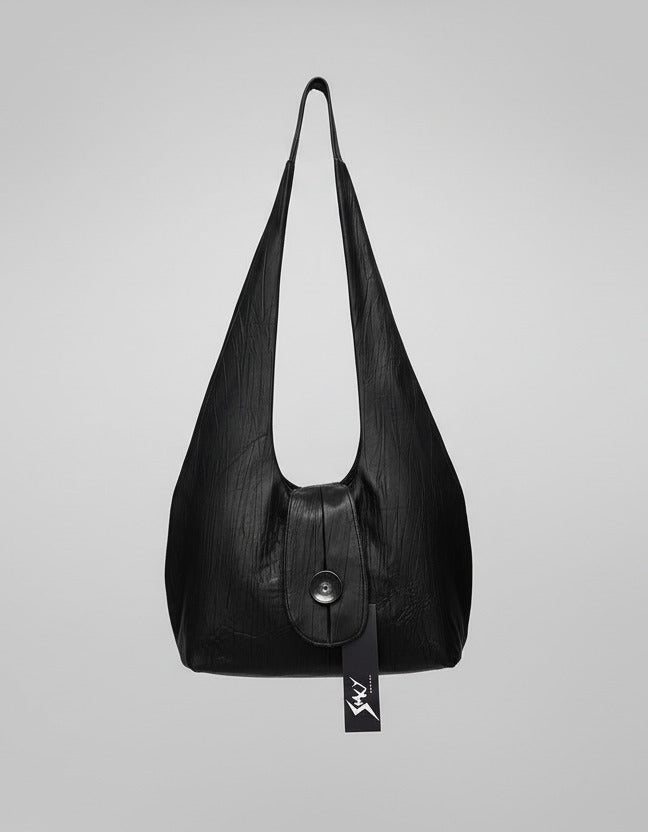 Stacy Couture Euclidian Space Crinkled Leather Bag