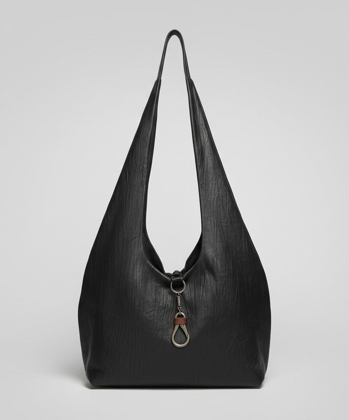 Stacy Couture Euclidian Space Crinkled Leather Bag