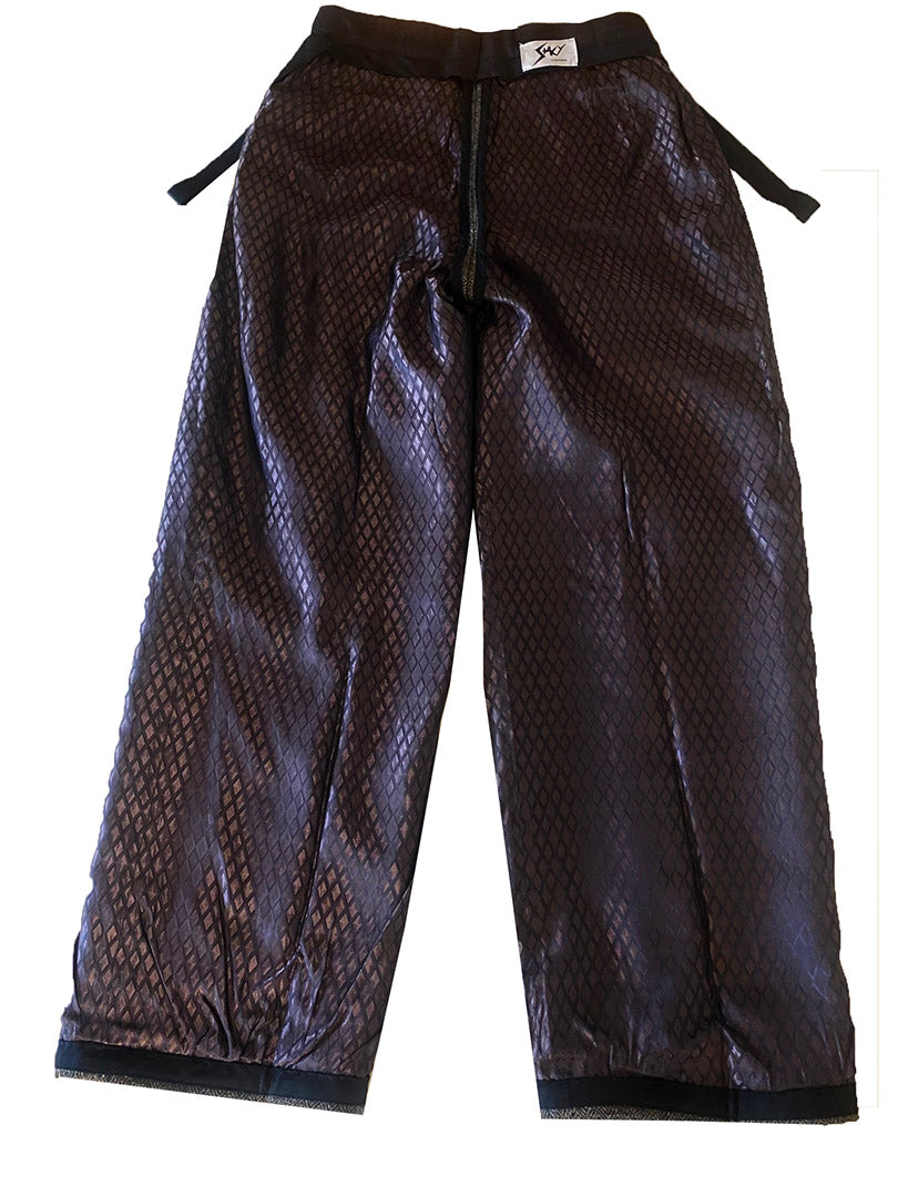 Stacy Menswear Couture Diamond Tweed Pleated Windsor Pants