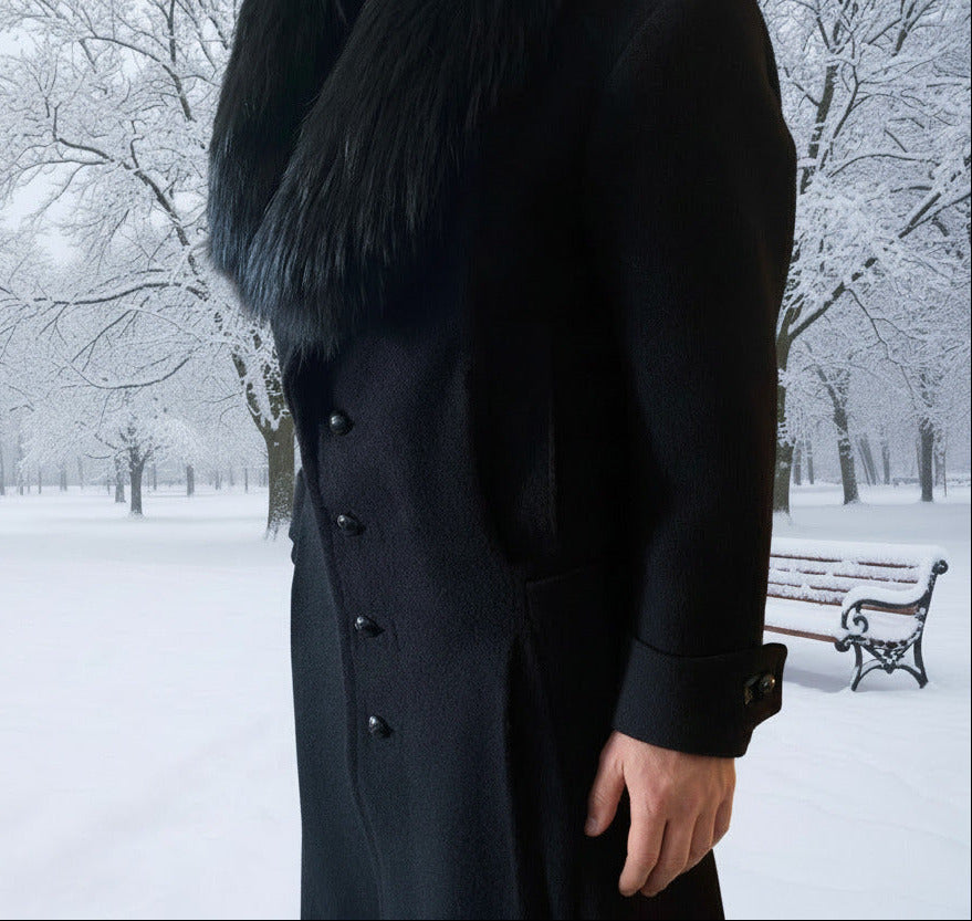 Stacy Menswear Couture Harris Tweed Wool Processional Great Coat