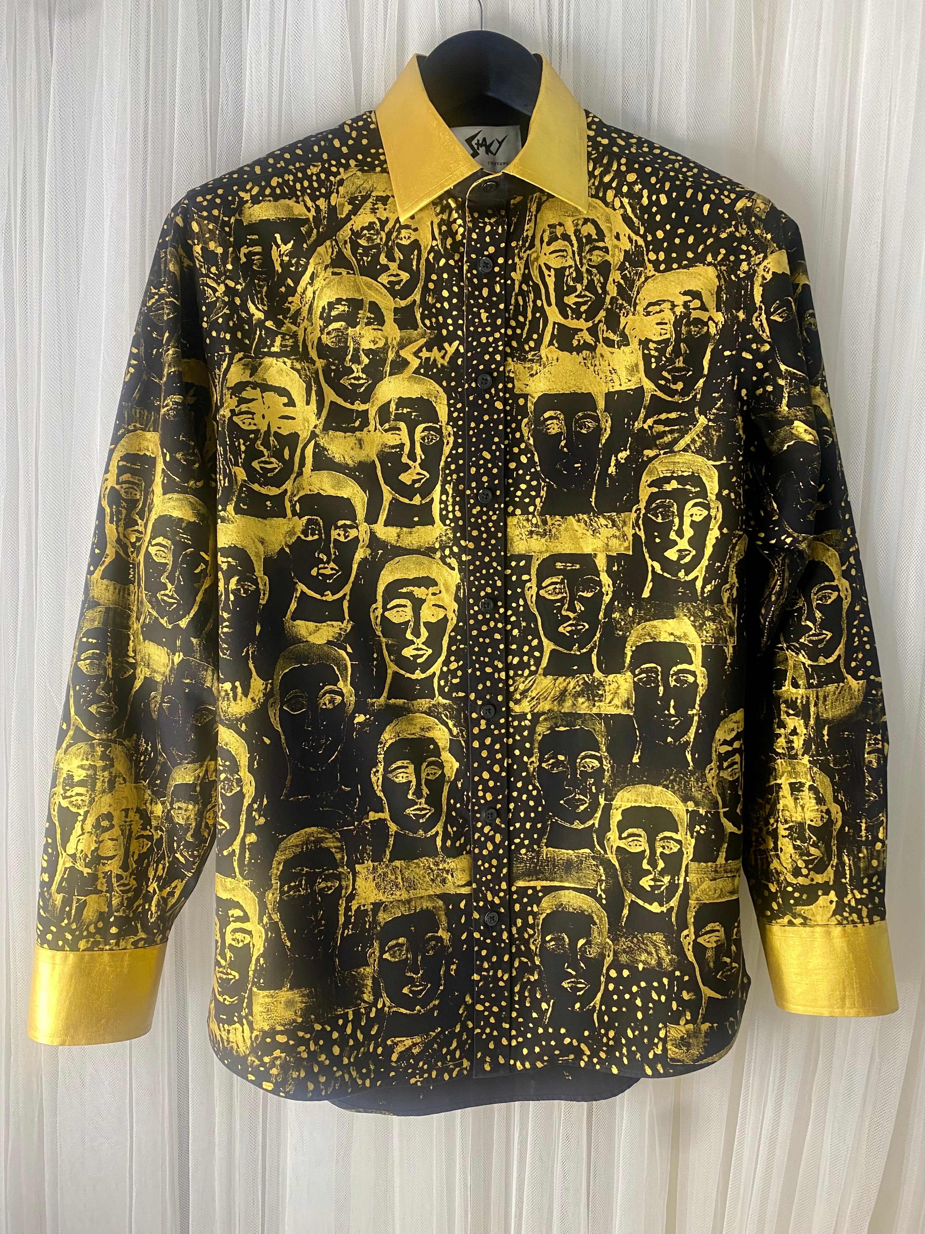 Man in Gold Dress Shirt