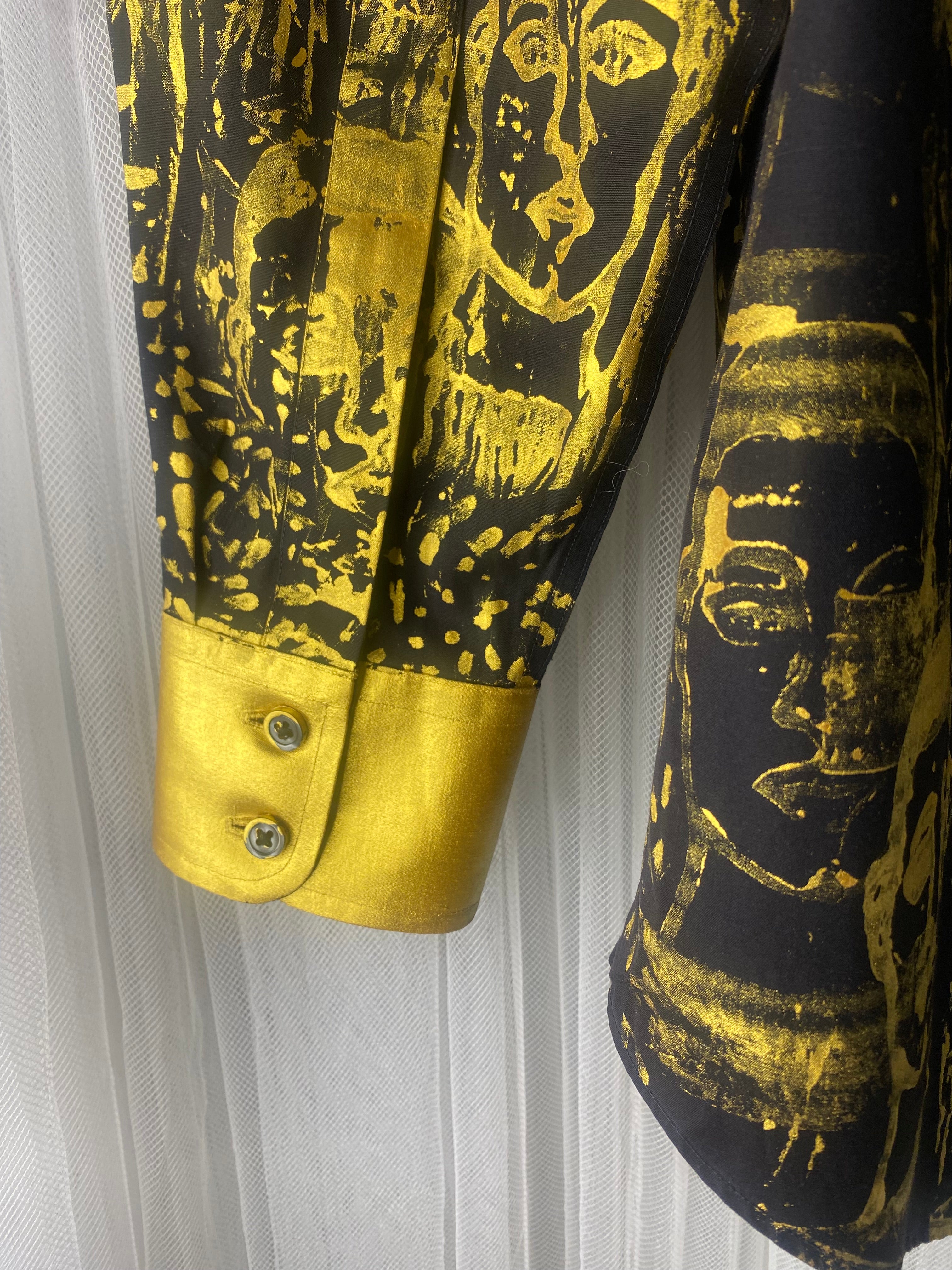 Man in Gold Dress Shirt