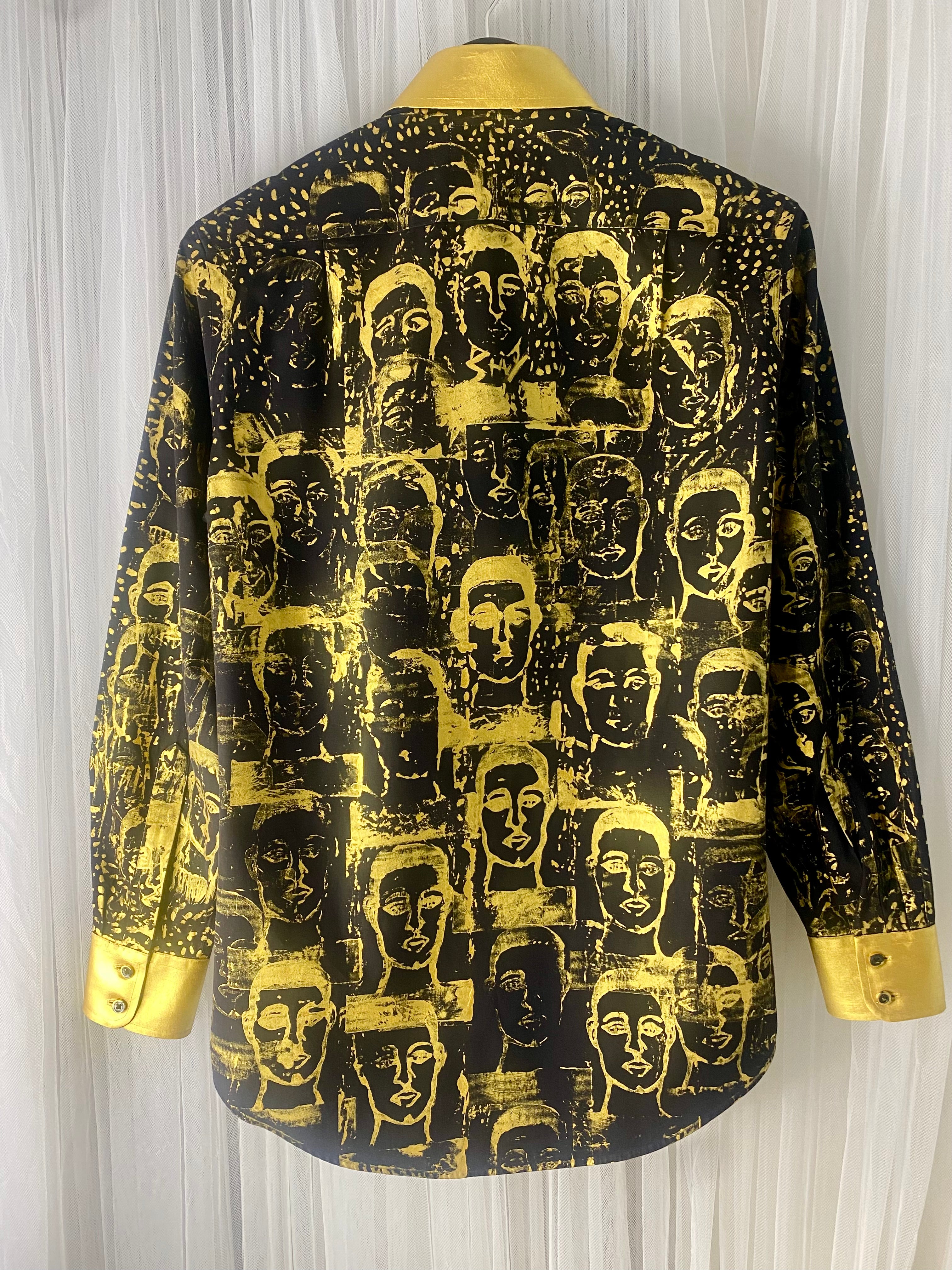 Man in Gold Dress Shirt