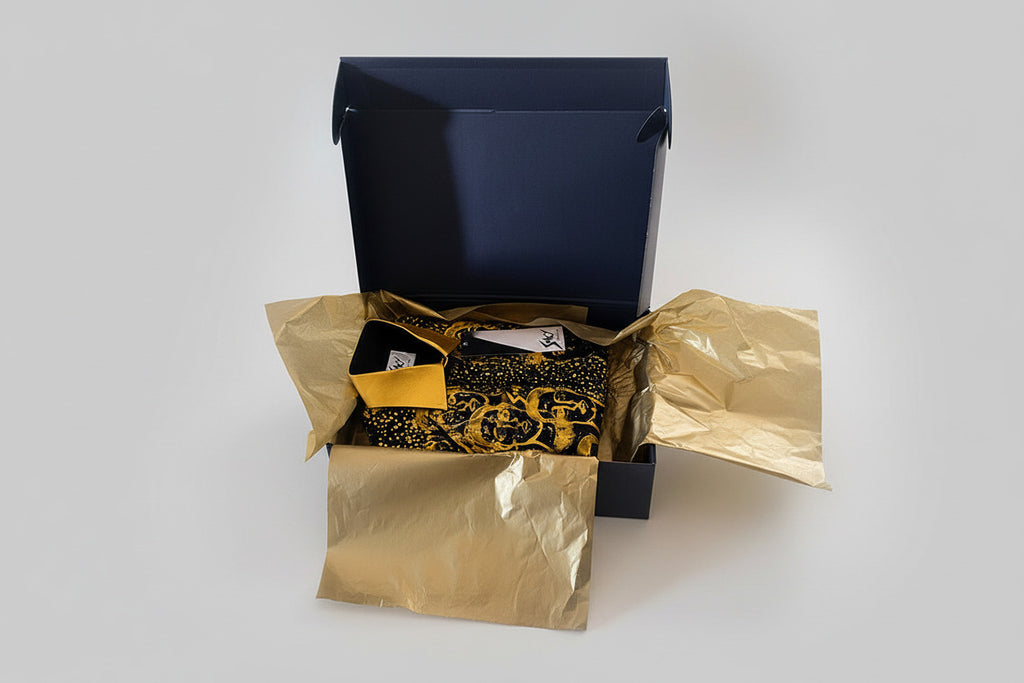 Stacy Menswear Couture Pawns in Gold on Black Premium Cotton Percale Dress Shirt