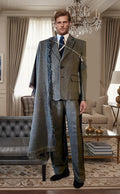 Stacy Menswear Couture Diamond Dodger Luxury Tailored 3-Piece Tweed Suit